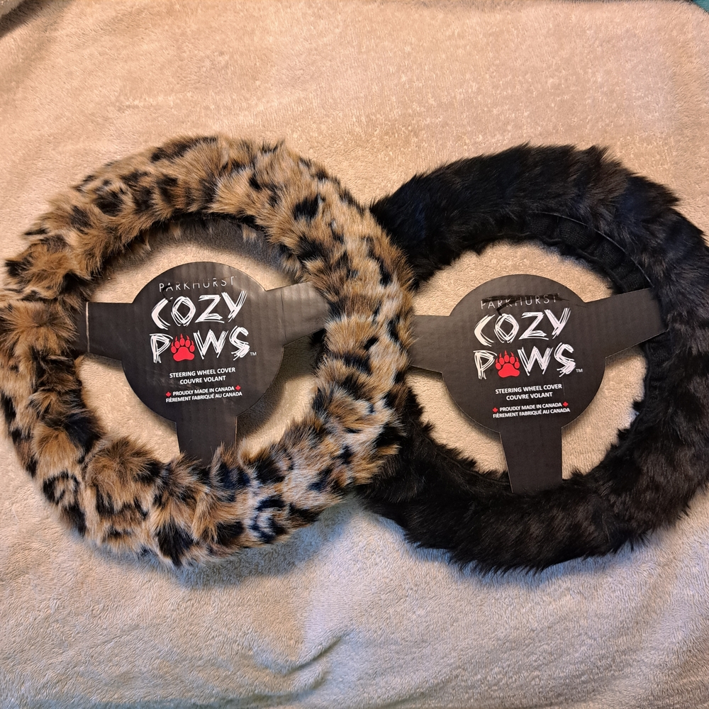Cozy Paws Faux Fur Steering Wheel Covers